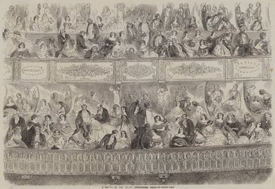 A Sketch at the Italian Opera-House, Paris by Gustave Dore
